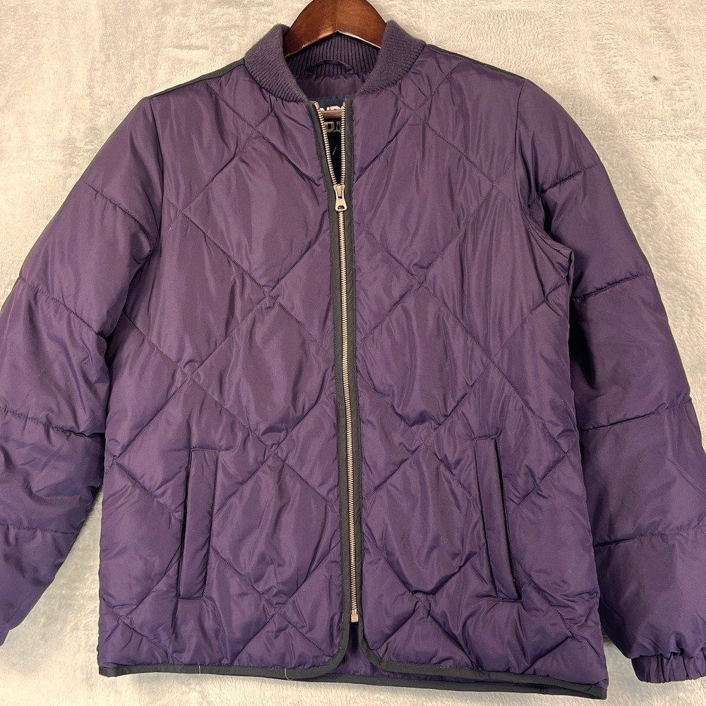 Lands End Primaloft Quilted Jacket Women S Purple Lightweight Insulated Puffer
